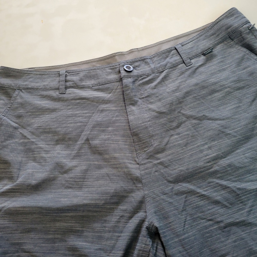 AFTCO Mens M104‎ Fishing Shorts Charcoal Gray Heather Stretch Size 40
